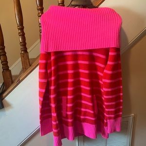 Haley and The Hound Wool Cowl Neck Stripe Sweater